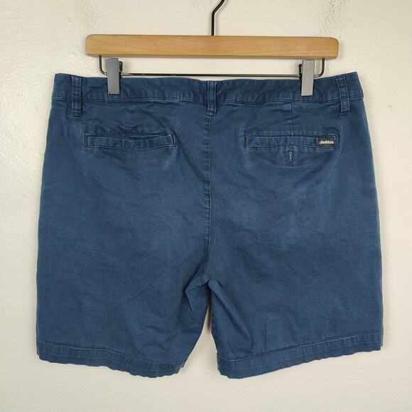 Chubbies Chino Shorts Mens 35 Navy Blue Cotton 7" Inseam Surf Preppy - Picture 5 of 10